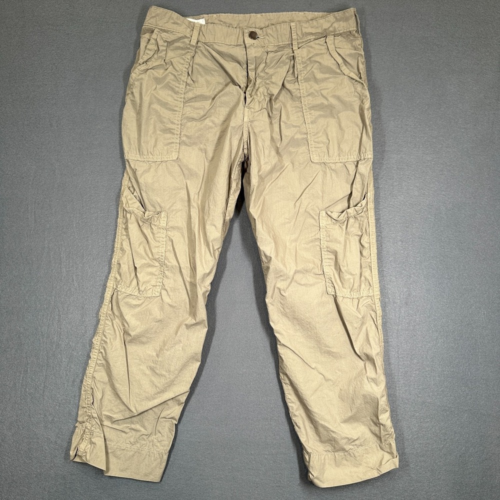 Michael Tapia Pants Womens 31 Beige Cotton Cargo Flat Front Straight Leg Outdoor